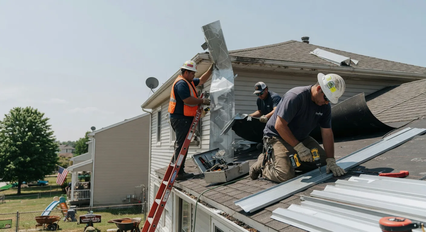 Storm Damage Metal Roof Repair in West Pawlet, VT